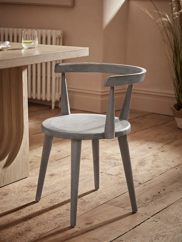 Curved Back Dining Chair - Black