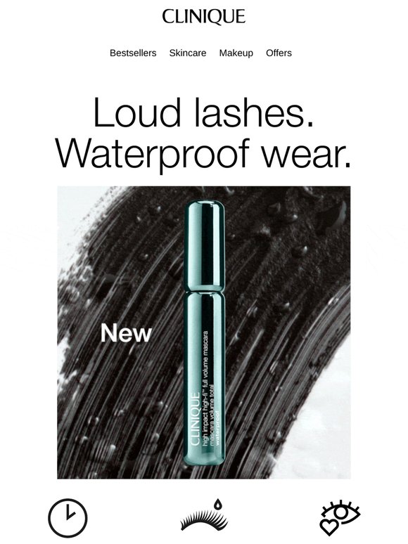 New. High Impact™ mascara, now waterproof