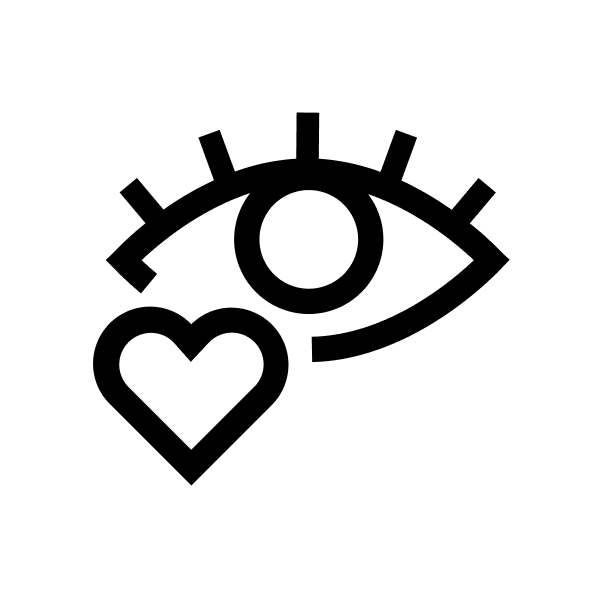 Eye with heart icon