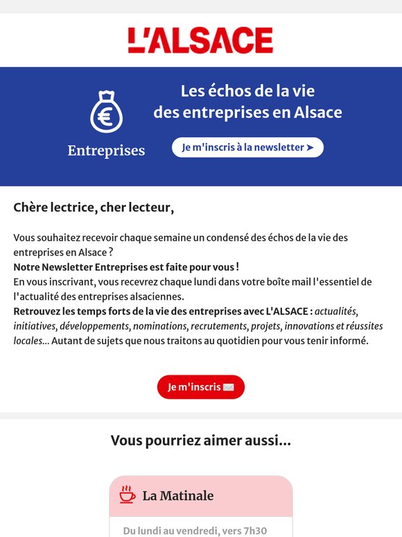 L'essentiel de l'économie en Alsace, chaque semaine 💶