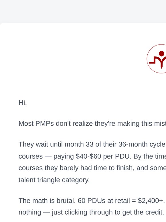 The PMP renewal mistake that costs $1,000+
