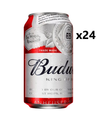 Budweiser lata 33CL Caja 24 uds