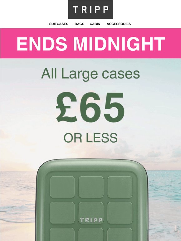 Ends Midnight! All Large Cases £65 Or Less