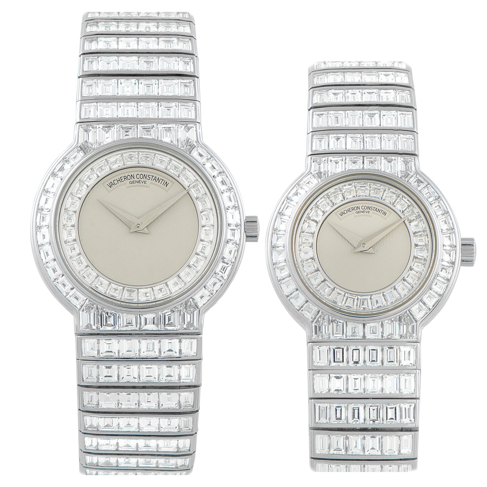 Vacheron Constantin Kalla Geneva Diamond and White Gold Watch Set 10546/146G-22 & 33546/146G-22