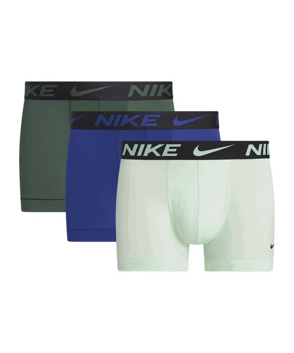 Nike Dri-Fit Trunk 3er Pack Boxershort Grün Ff6u