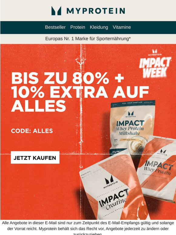 Jetzt bis zu 80% im Impact Week Sale 🛎️