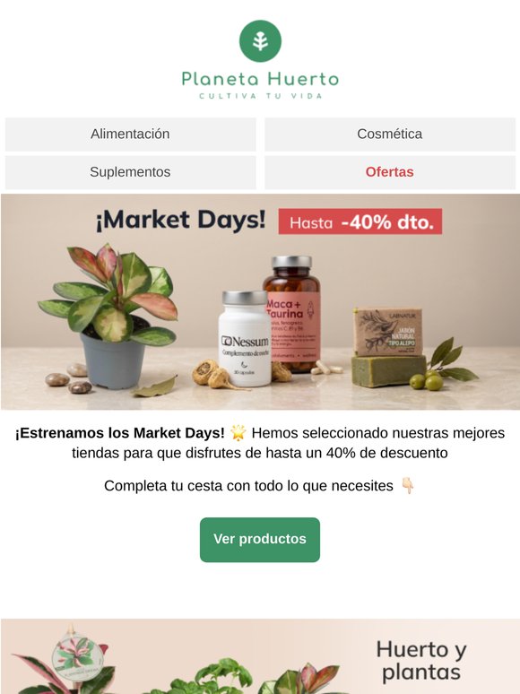 ¡Estrenamos Market Days con -40%!