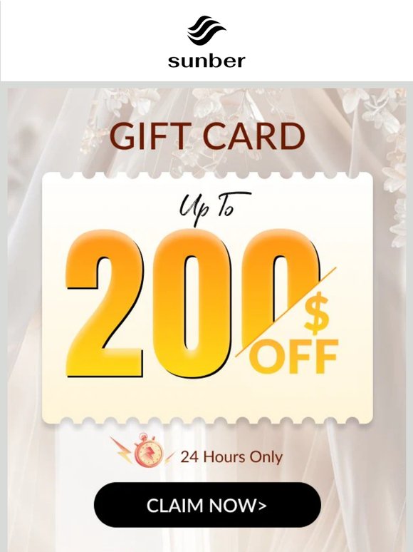 Your $200 OFF Gift Card Is Here 💌