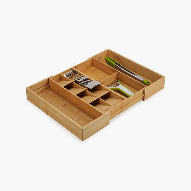 DrawerStore™ Bamboo Expanding Cutlery, Utensil & Gadgets Organiser