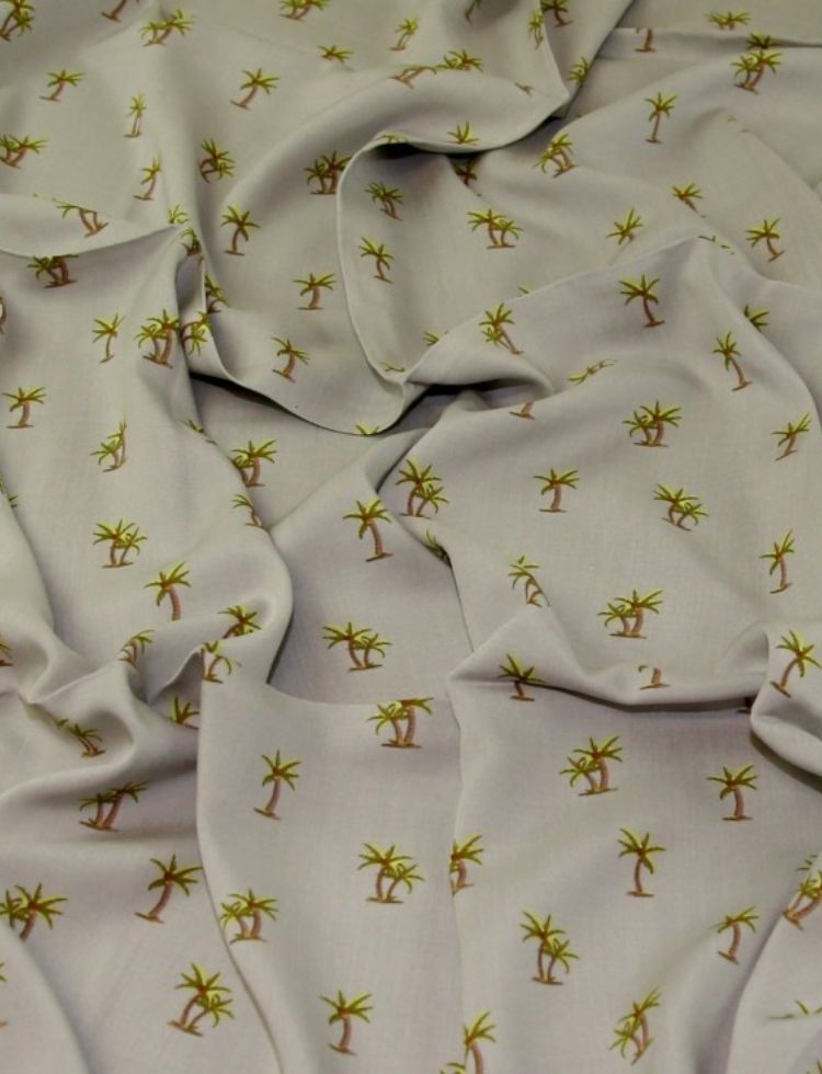 Deadstock Viscose Challis Fabric Beige