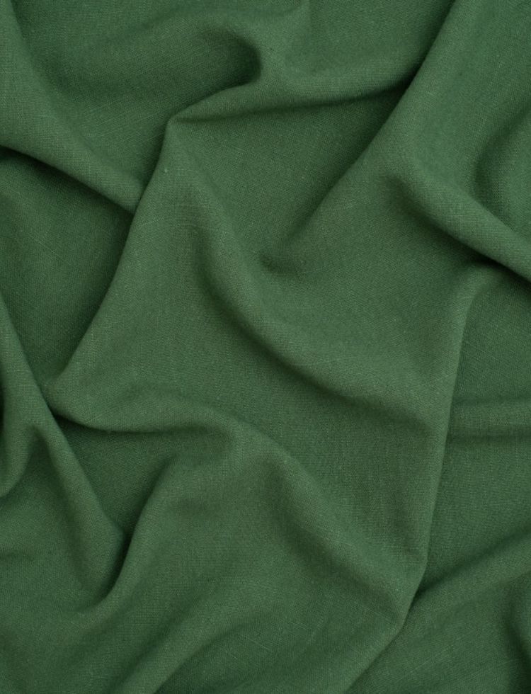 Minerva Core Range Soft Viscose Linen Blend Fabric Elm Green