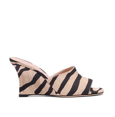 Vinnie Wedge Mule in Zebra