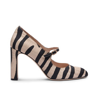 Babette Mary Jane Pump in Zebra