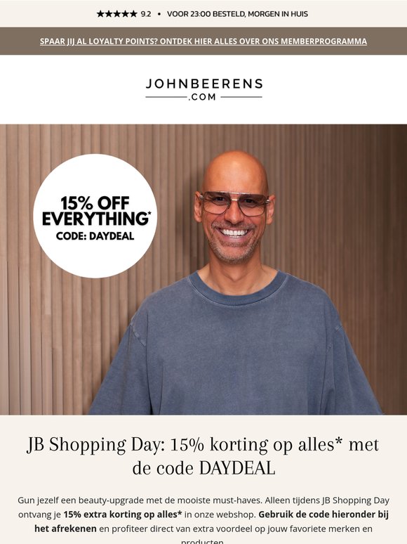 JB Shopping Day: 15% korting op ál je beautyfavorieten!* ✨