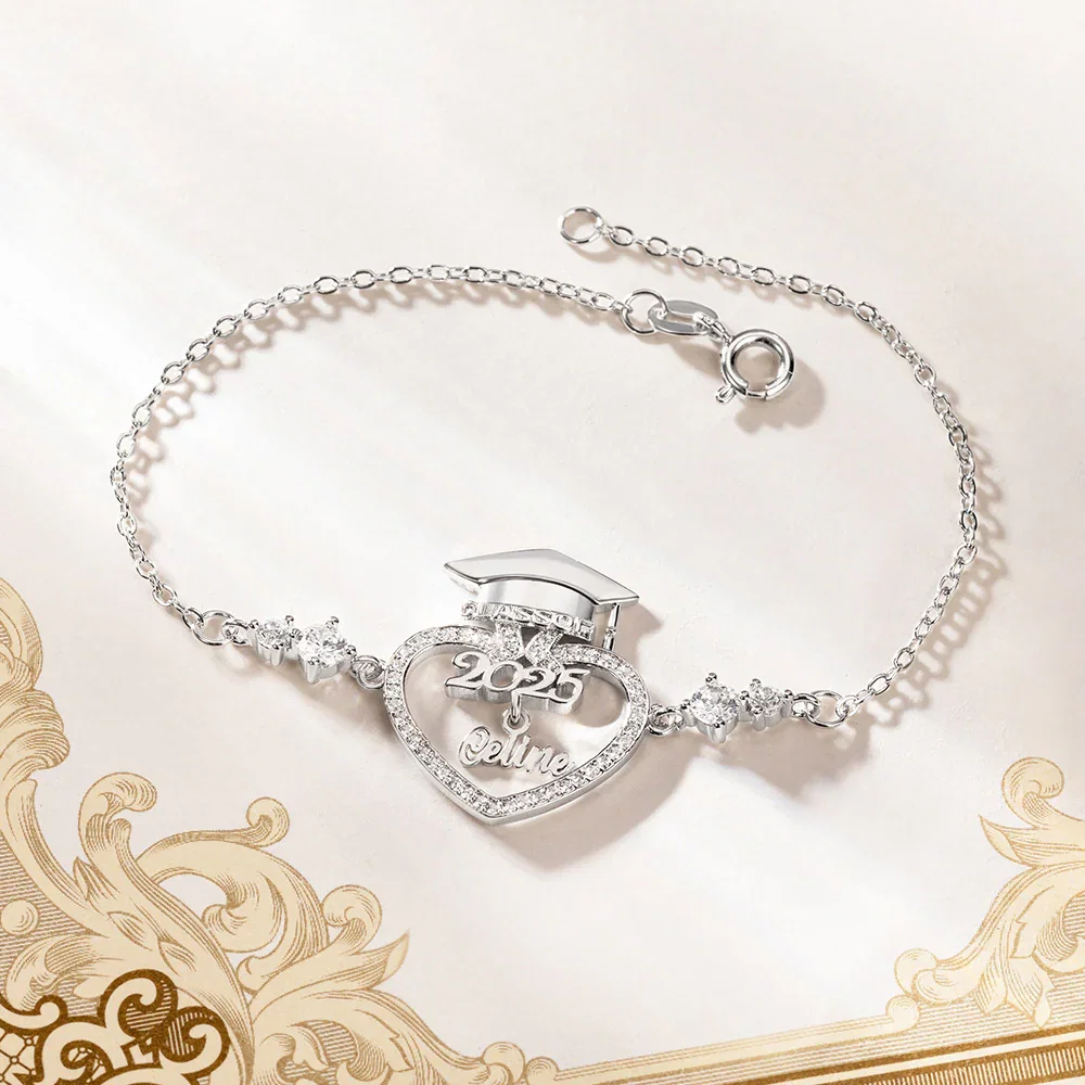 Graduation Heart Bracelet