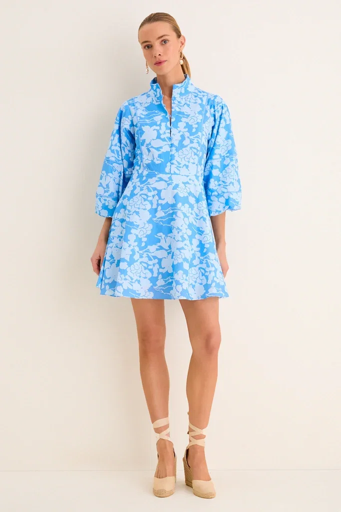 Image of Morning Glory Floral Mini Hillsborough Dress