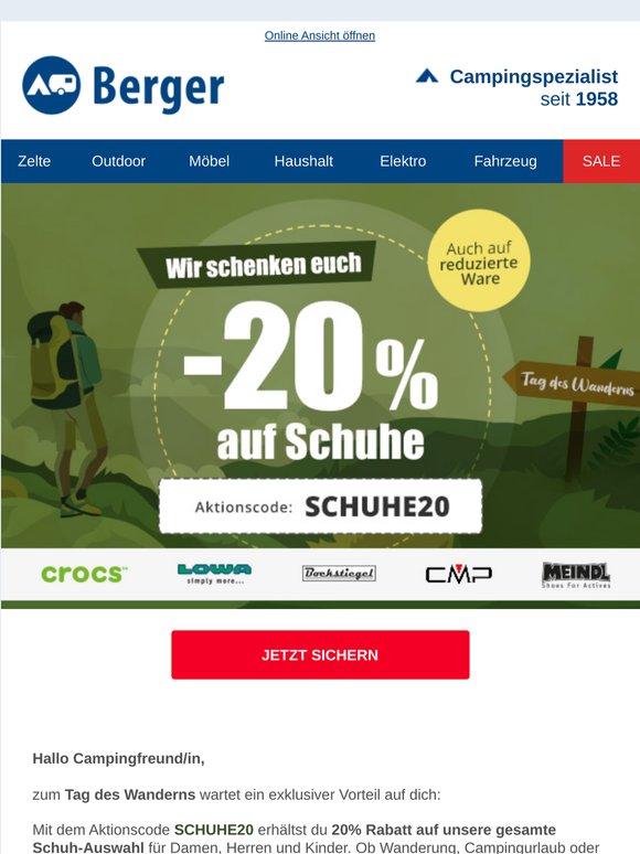Wir schenken dir 20% Rabatt auf …
