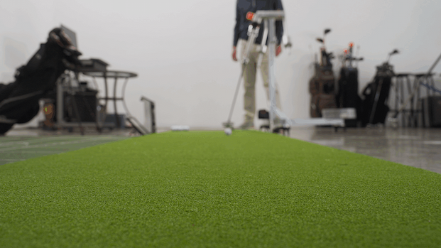 We put the RS1 head-to-head against traditional mallets on a putting robot. Robot allows you to control the stroke, speed, and conditions unless leaving it up to human error. 