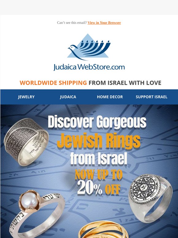 💫 4-Day Jewish Rings Sale Starts Now! 💫