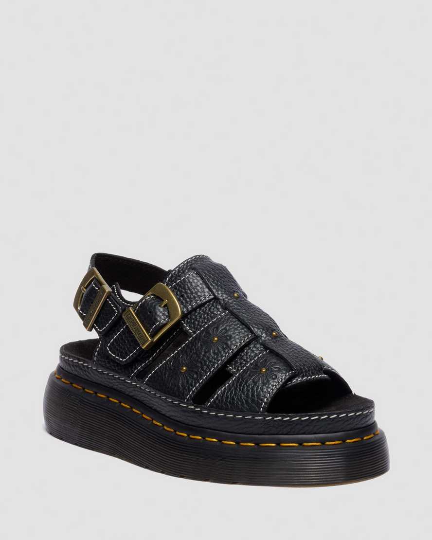 Image of Wrenlie Open Toe Nappa Leather Fisherman Platform Sandals