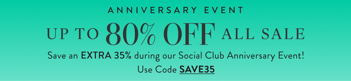 Up to 80% Off All Sale with SAVE35