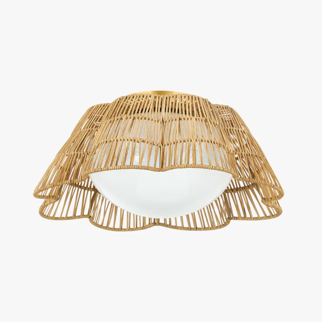 Image of Raiford Rattan Flush Mount