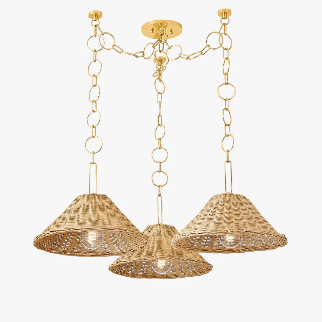 Image of Dartmoor Woven Rattan Chandelier