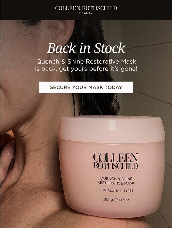 Back in Stock: The Hair Mask Everyone Waits For