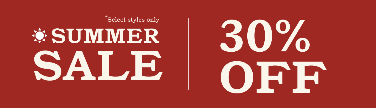 30% Off* Summer Sale