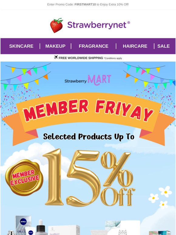 🍓MART Member FRIYAY 15/5🎉15% off Member Exclusive🌟ON FRIDAY ONLY⏰Weekly Special! SHOP NOW!🤩🖖🏻