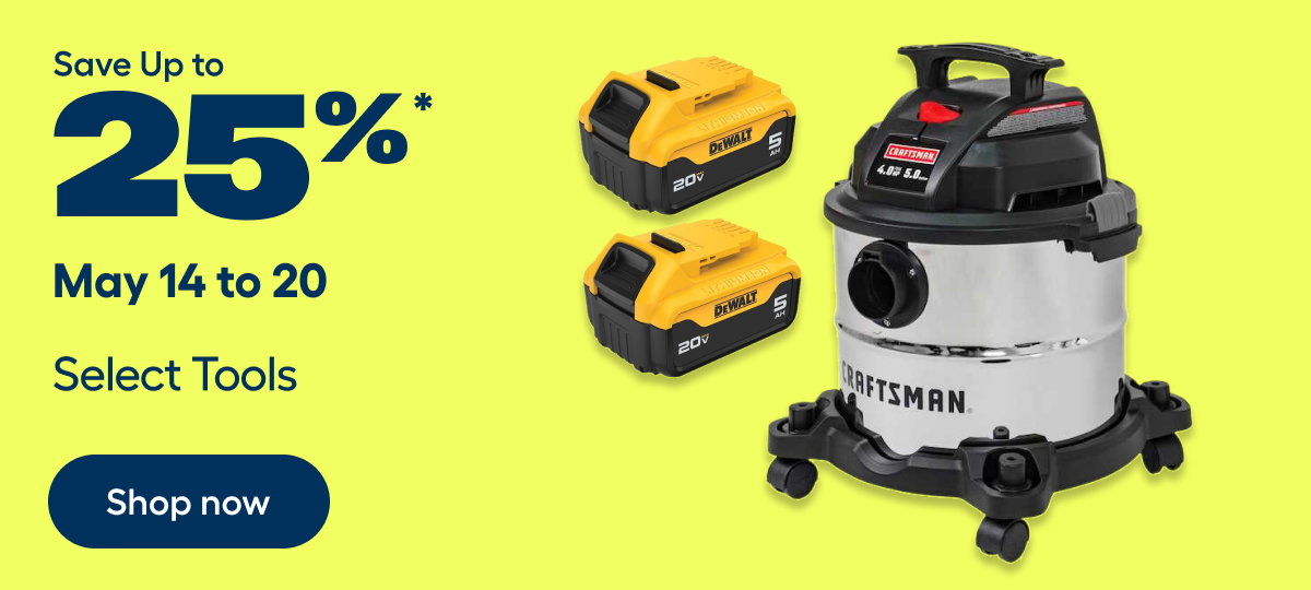 Up to 25% off select tools