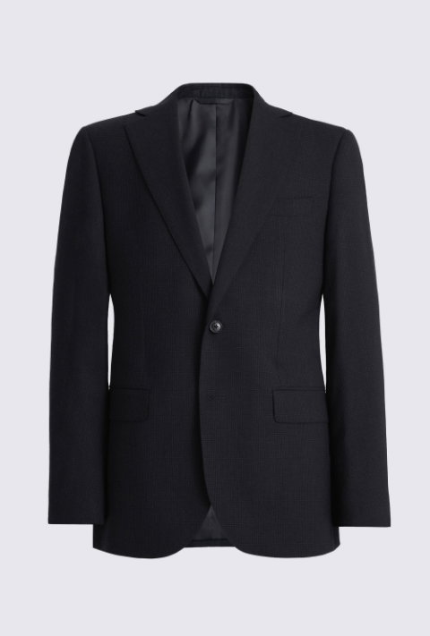 Regular Fit Navy Puppytooth Suit