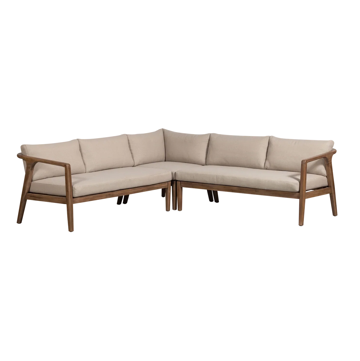 Image of WOOOD loungeset tuin Biam - Acacia Hout - Naturel - 67x227x227