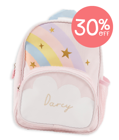 Personalised Rainbow Mini Character Backpack