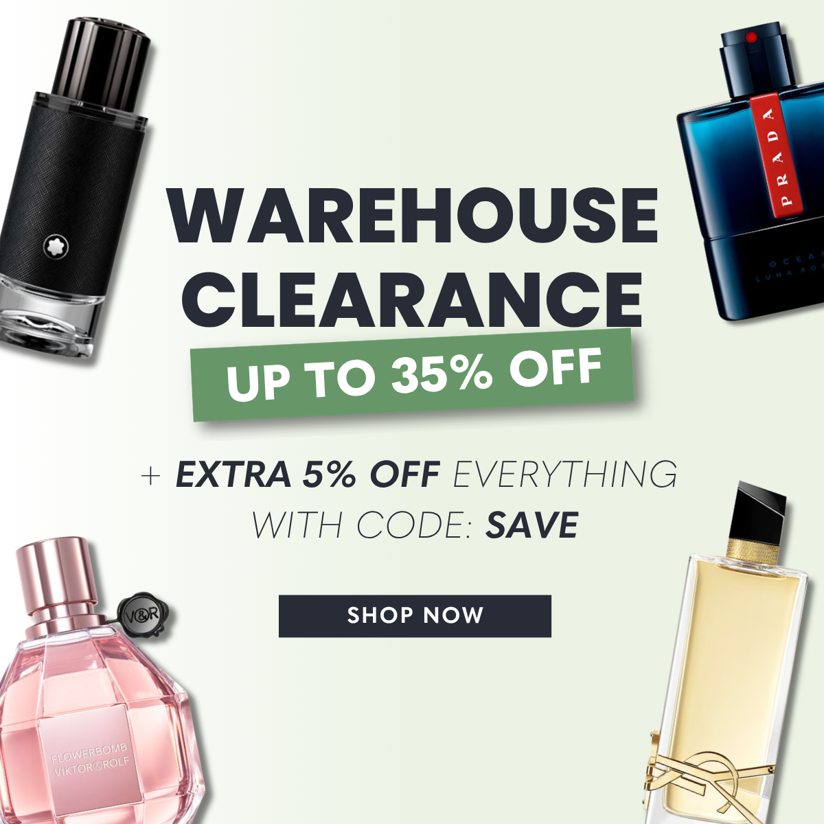 Warehouse Clearance: Up to 35% Off + Extra 5% Off with code: SAVE