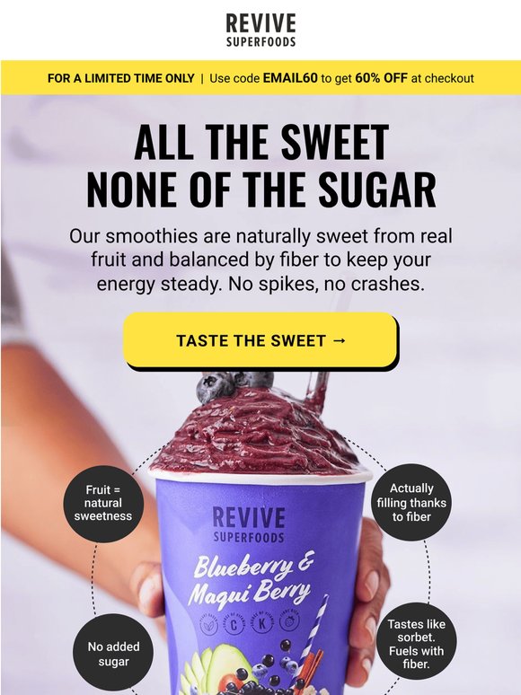 Zero Sugar, 100% Natural 🍓🍌