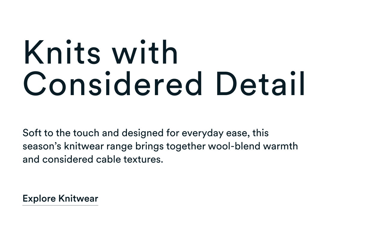 Explore knitwear