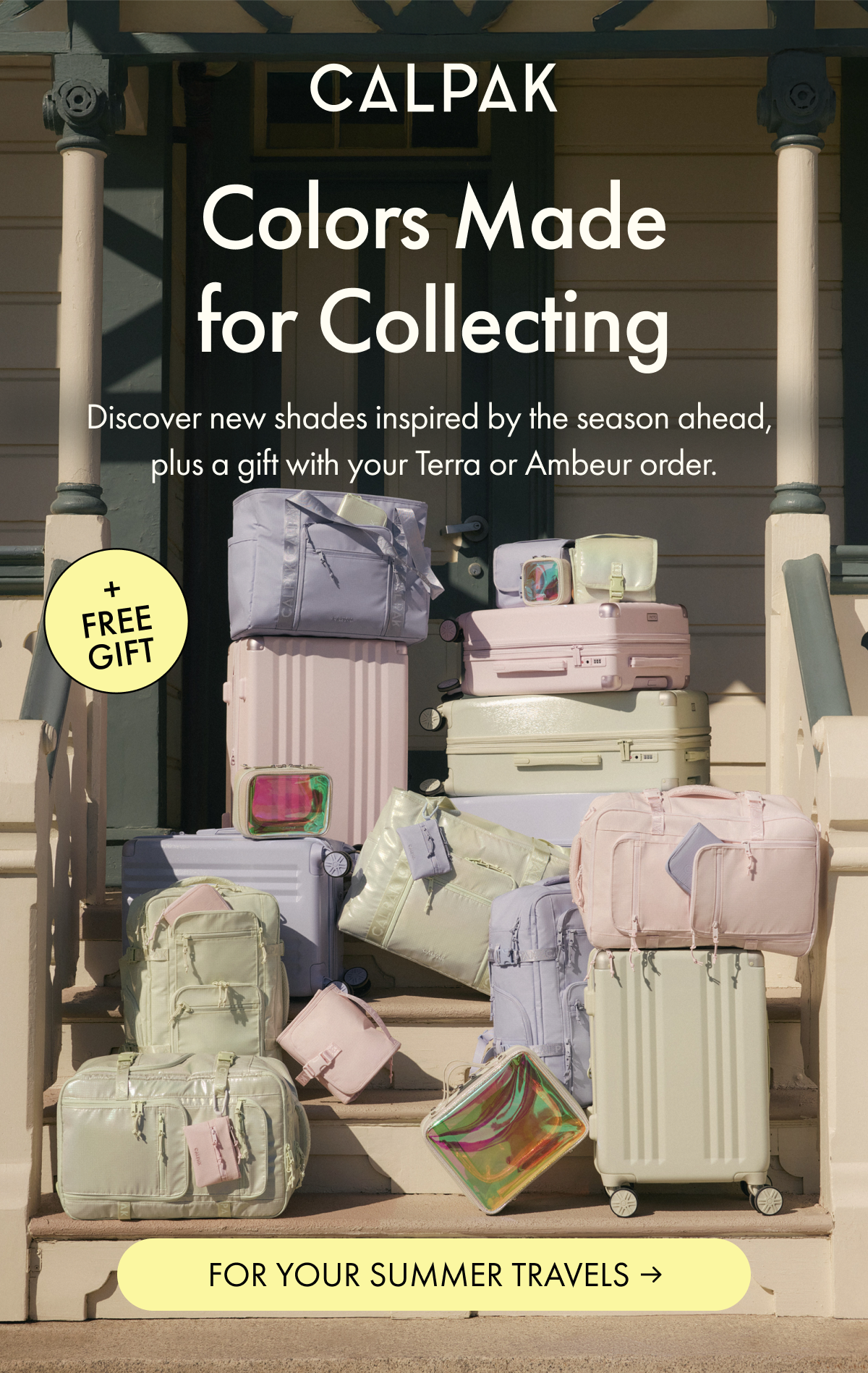 CALPAK | Colors Made for Collecting | Discover new shades inspired by the season ahead, plus a gift with your Terra or Ambeur order. | + FREE GIFT | FOR YOUR SUMMER TRAVELS