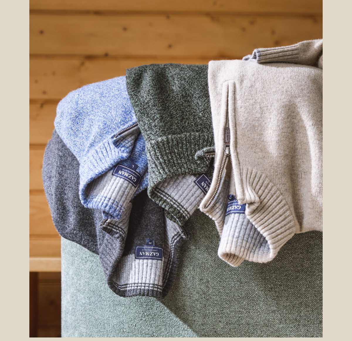 Wool Blend Raglan Half Zip