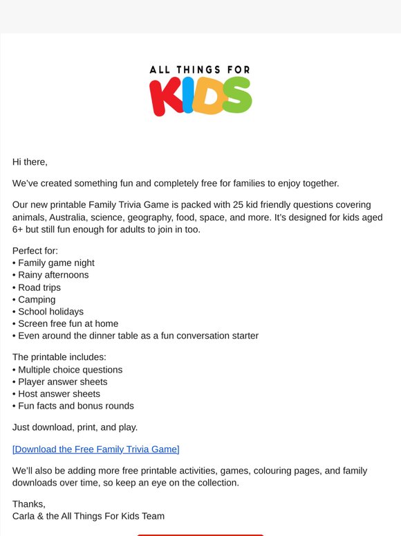 A Free Family Trivia Game for Your Next Family Night
