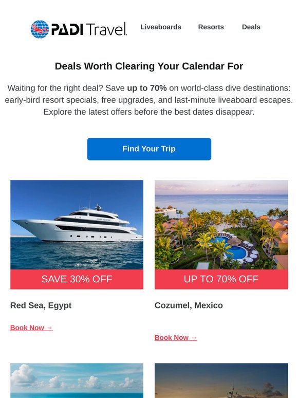 Your dream dive trip just got cheaper 🤿 Up to 70% off