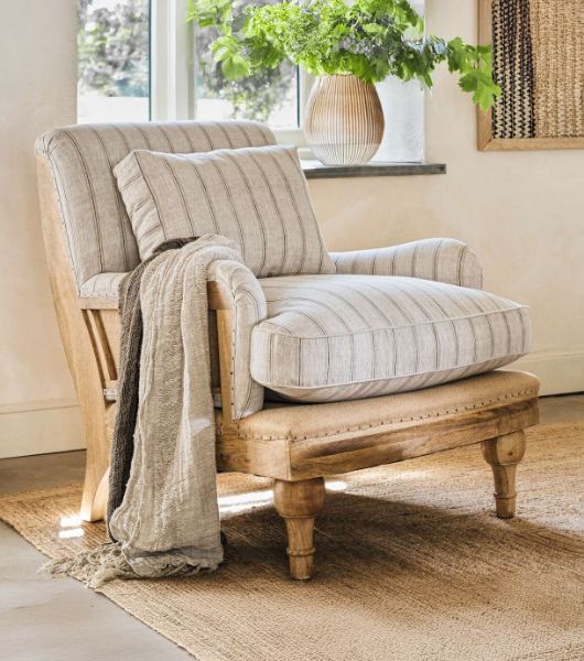 Abe Deconstructed Linen Armchair