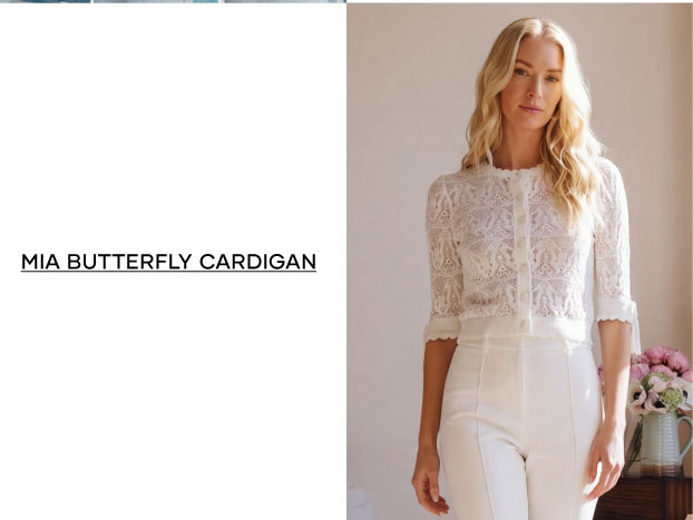 Mia Butterfly Pointelle Cardigan >> Shop Now