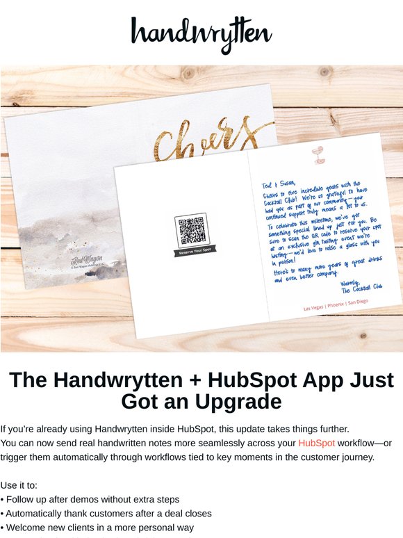 Send Handwritten Notes Directly from HubSpot