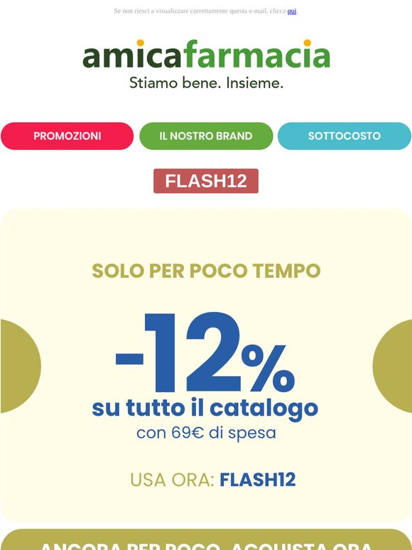 🎁 12% di sconto su tutto il Catalogo con solo 69€