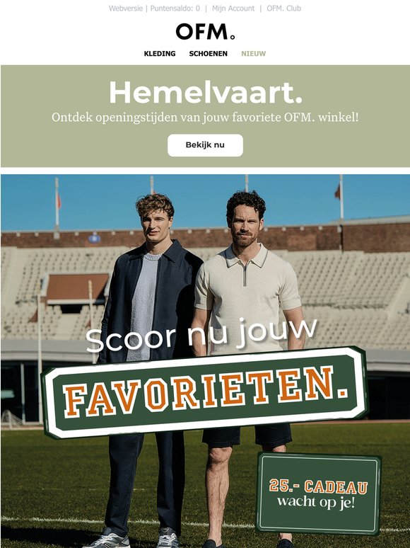 Je 25,- cadeau wacht op je! ⏰