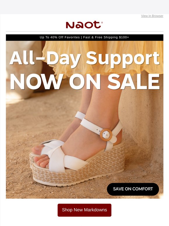 Supportive Sandals, Now on Sale