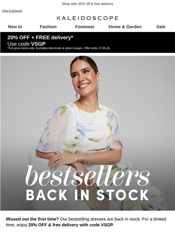 Bestsellers are back in stock!
