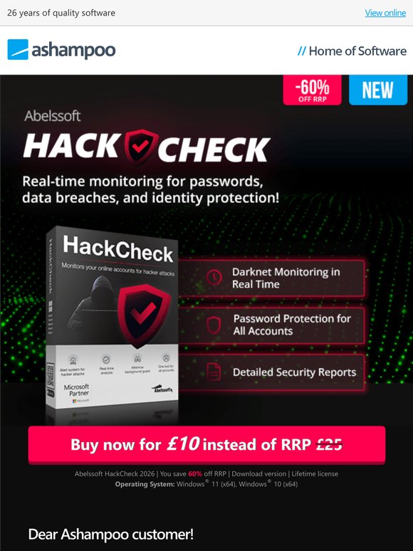 Hack­Check 2026 - Protect your accounts from hackers!