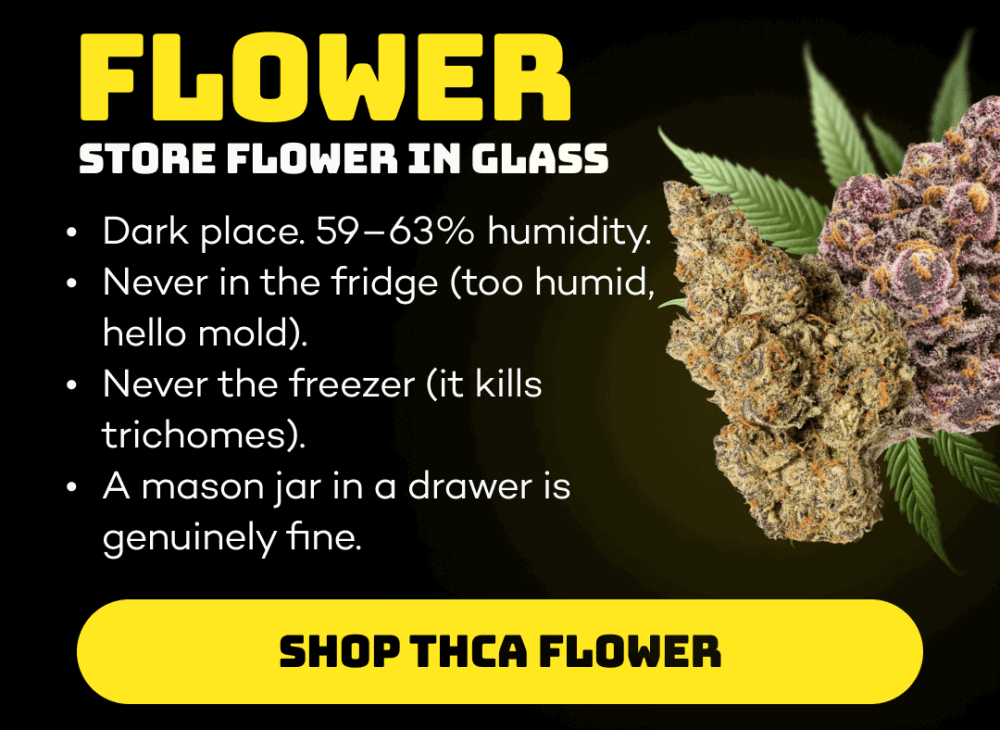 Store flower in glass